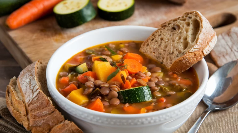Autumn Harvest Vegetable and Lentil Soup